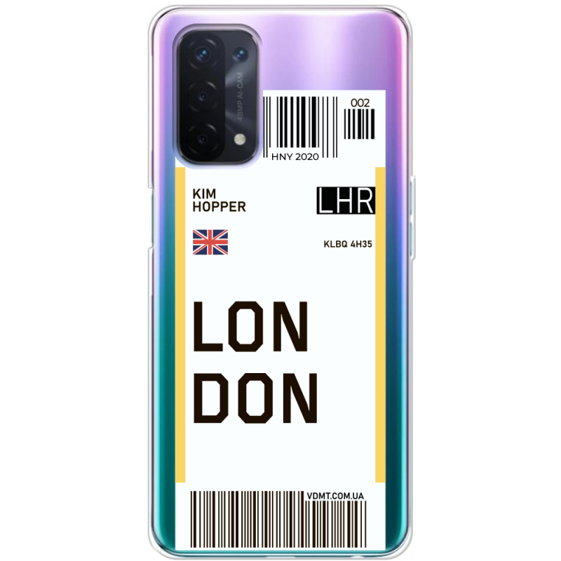 Прозрачный чехол BoxFace OPPO A74 5G Ticket London