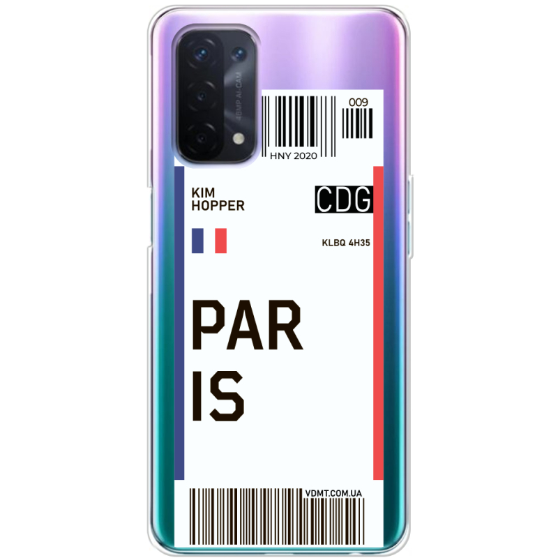 Прозрачный чехол BoxFace OPPO A74 5G Ticket Paris