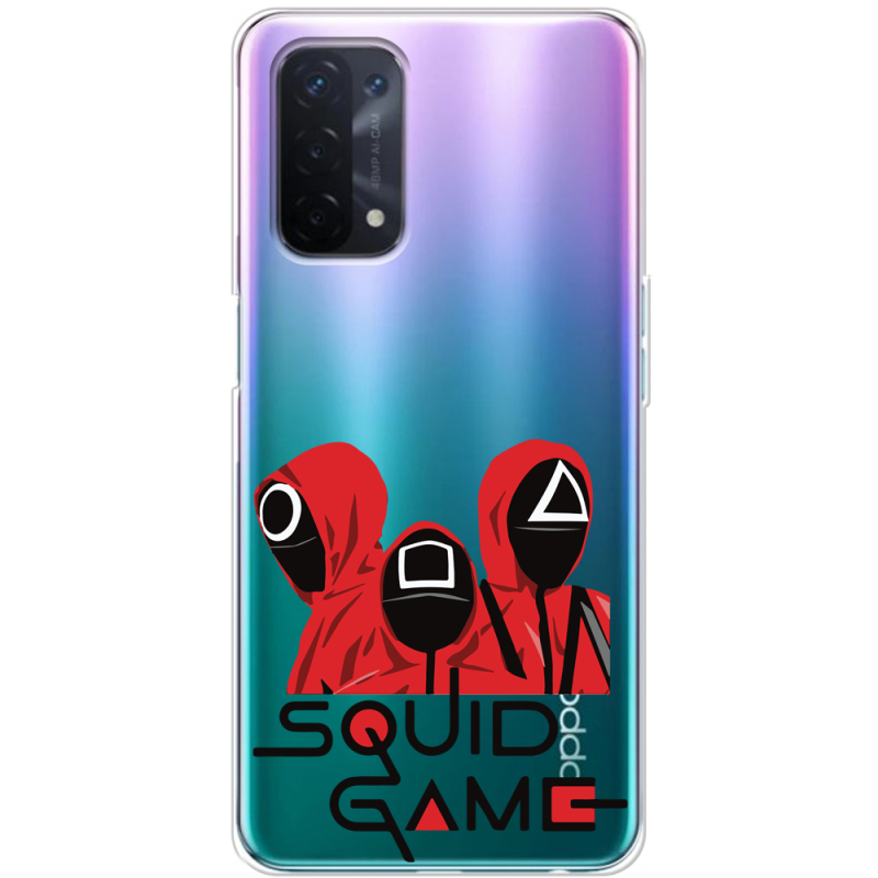 Прозрачный чехол BoxFace OPPO A74 5G siquid game люди в красном