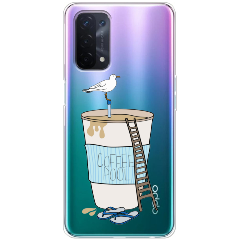 Прозрачный чехол BoxFace OPPO A74 5G Segull in Cofee Pool