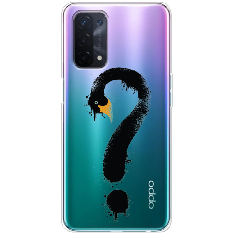 Прозрачный чехол BoxFace OPPO A74 5G Swan question