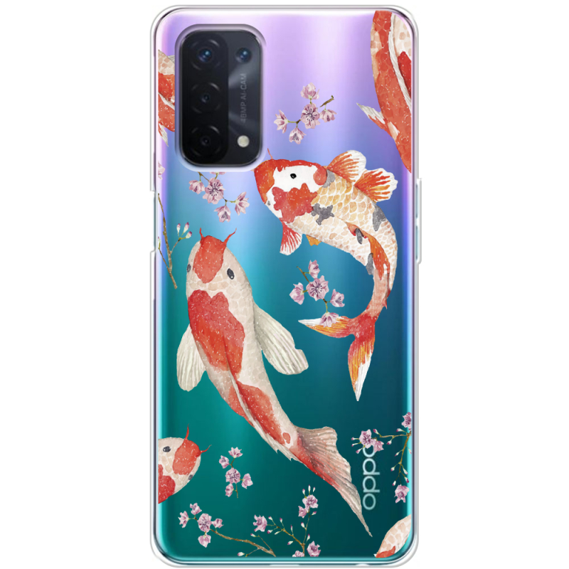 Прозрачный чехол BoxFace OPPO A74 5G Japanese Koi Fish