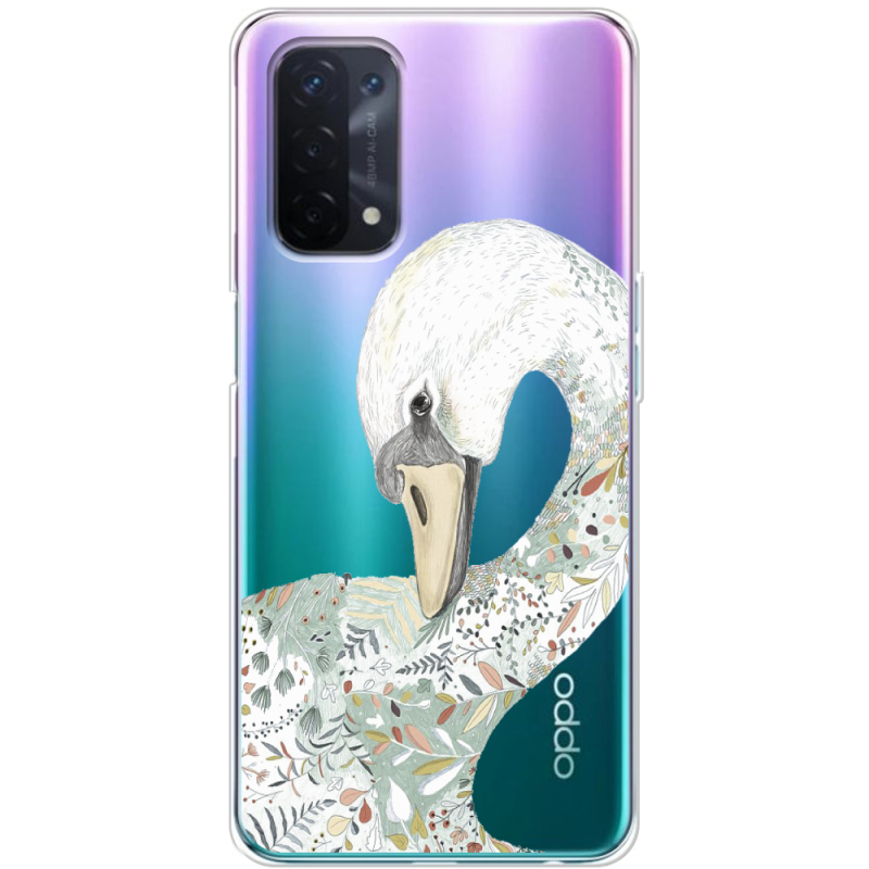 Прозрачный чехол BoxFace OPPO A74 5G Swan