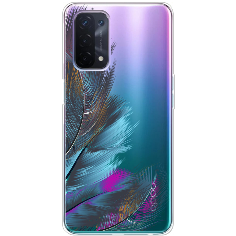 Прозрачный чехол BoxFace OPPO A74 5G Feathers