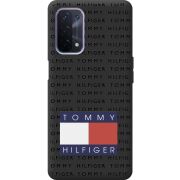 Черный чехол BoxFace OPPO A74 5G Tommy Print