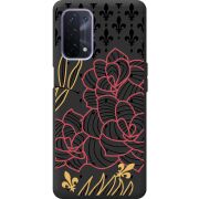 Черный чехол BoxFace OPPO A74 5G FranceFlowers