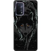 Черный чехол BoxFace OPPO A74 5G Wolf