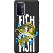 Черный чехол BoxFace OPPO A74 5G Fish