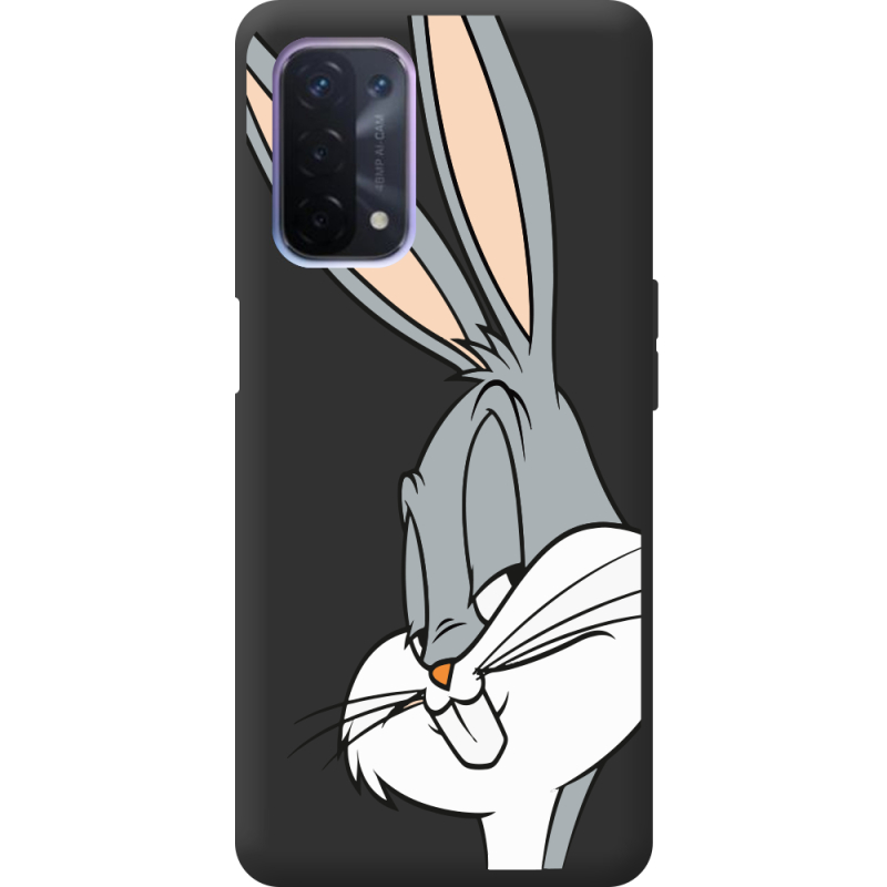 Черный чехол BoxFace OPPO A74 5G Lucky Rabbit