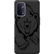 Черный чехол BoxFace OPPO A74 5G Grizzly Bear