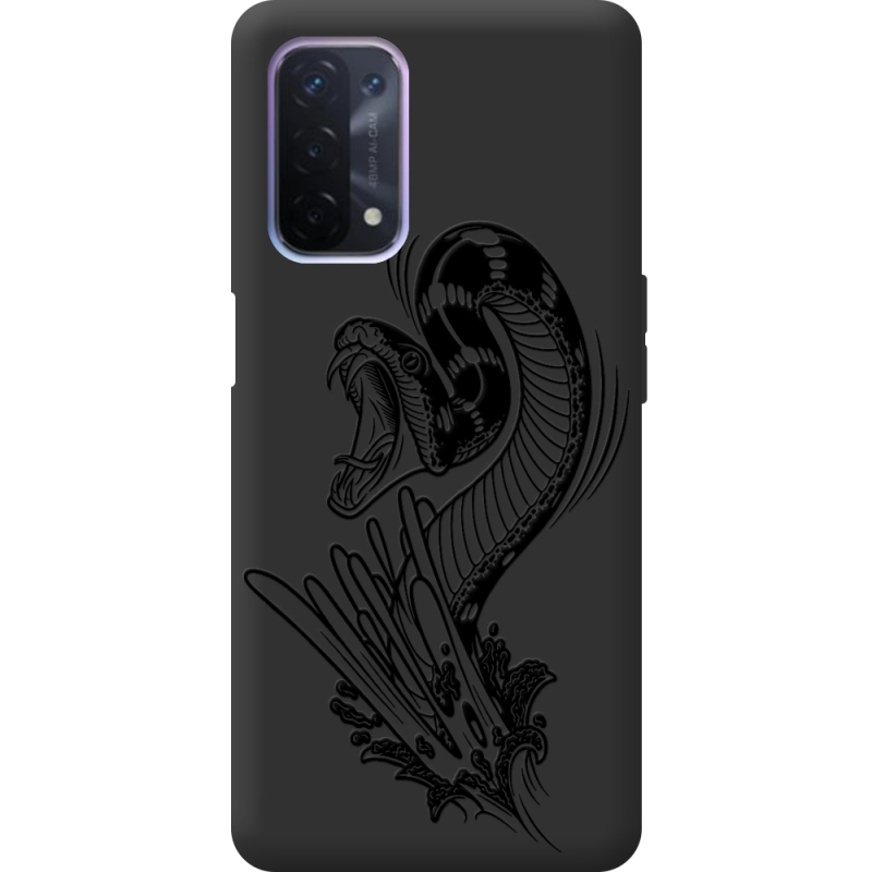 Черный чехол BoxFace OPPO A74 5G Snake