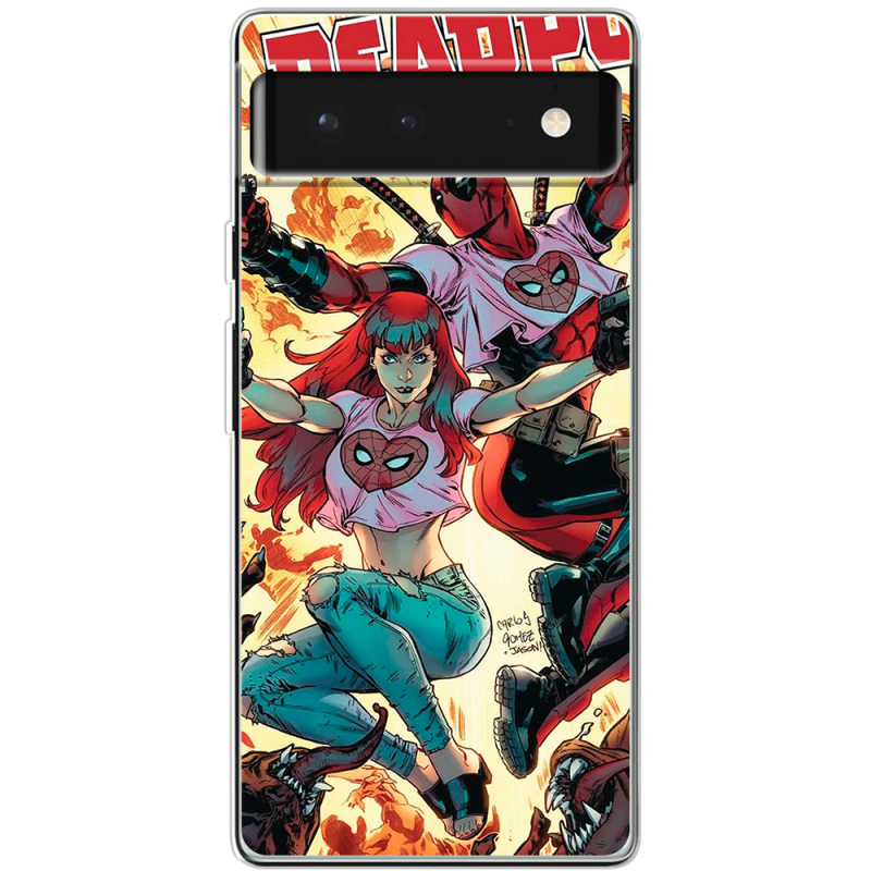 Чехол BoxFace Google Pixel 6 Deadpool and Mary Jane