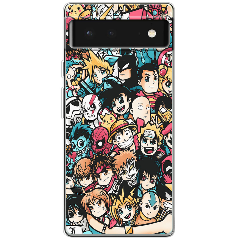 Чехол BoxFace Google Pixel 6 Anime Stickers