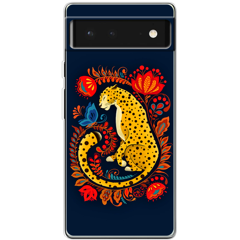 Чехол BoxFace Google Pixel 6 Petrykivka Leopard