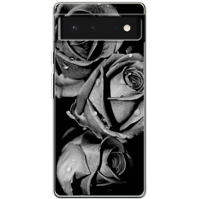 Чехол BoxFace Google Pixel 6 Black and White Roses