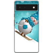 Чехол BoxFace Google Pixel 6 Skier Snowman