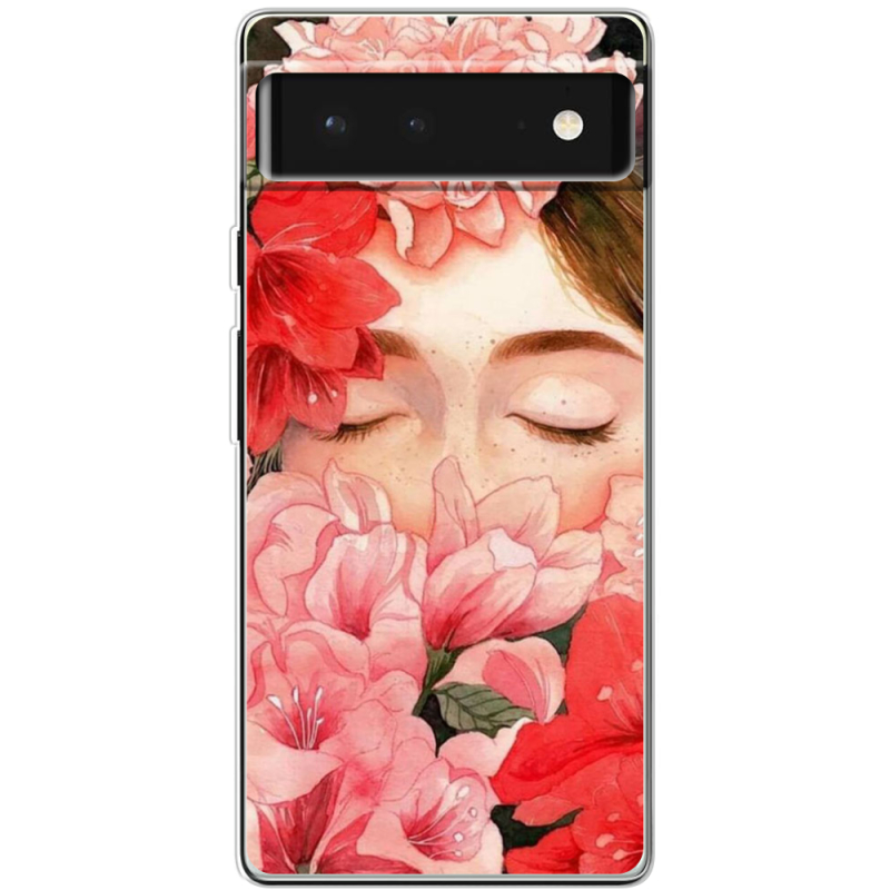 Чехол BoxFace Google Pixel 6 Girl in Flowers