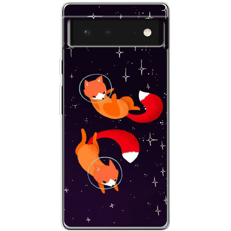 Чехол BoxFace Google Pixel 6 Fox-Astronauts
