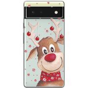 Прозрачный чехол BoxFace Google Pixel 6 Winter Deer