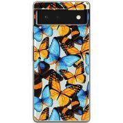 Прозрачный чехол BoxFace Google Pixel 6 Butterfly Morpho