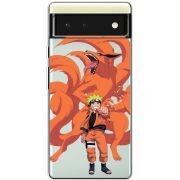 Прозрачный чехол BoxFace Google Pixel 6 Naruto and Kurama