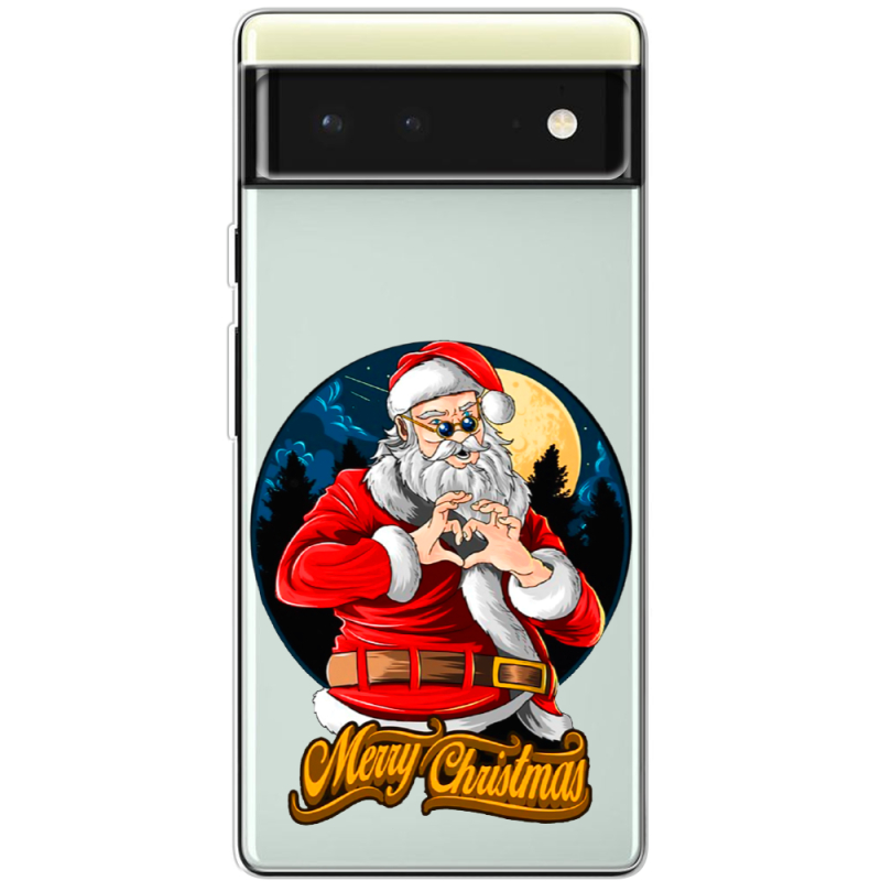 Прозрачный чехол BoxFace Google Pixel 6 Cool Santa