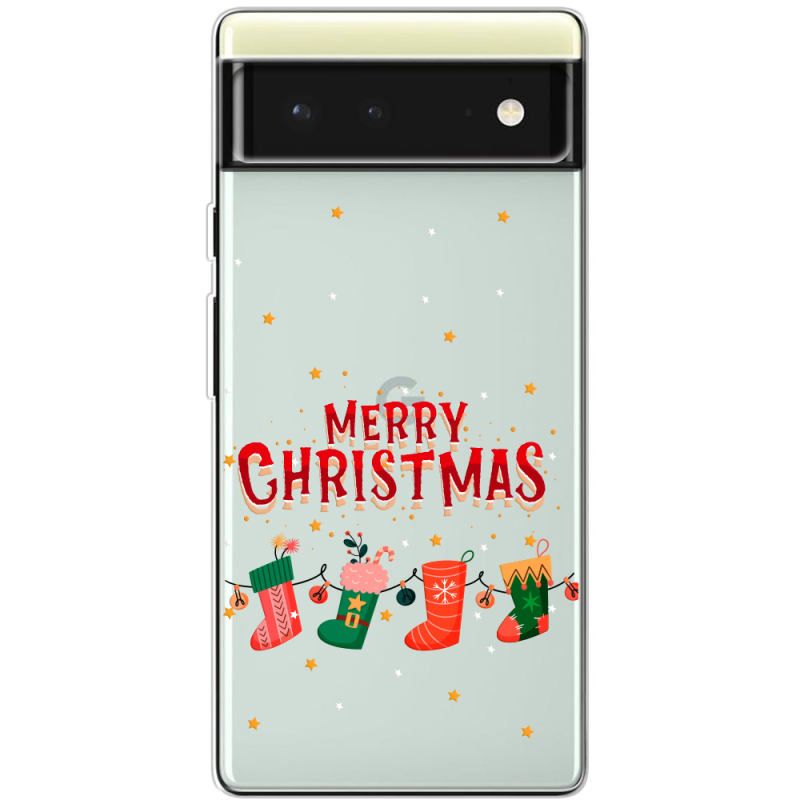 Прозрачный чехол BoxFace Google Pixel 6 Merry Christmas