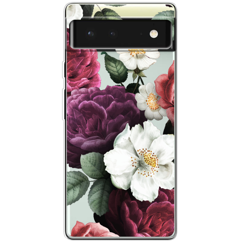 Прозрачный чехол BoxFace Google Pixel 6 Floral Dark Dreams