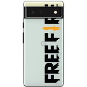 Прозрачный чехол BoxFace Google Pixel 6 Free Fire Black Logo