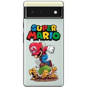 Прозрачный чехол BoxFace Google Pixel 6 Super Mario