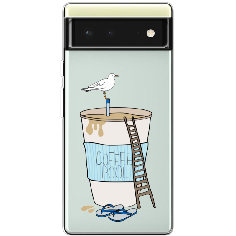 Прозрачный чехол BoxFace Google Pixel 6 Segull in Cofee Pool