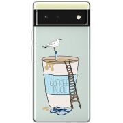 Прозрачный чехол BoxFace Google Pixel 6 Segull in Cofee Pool