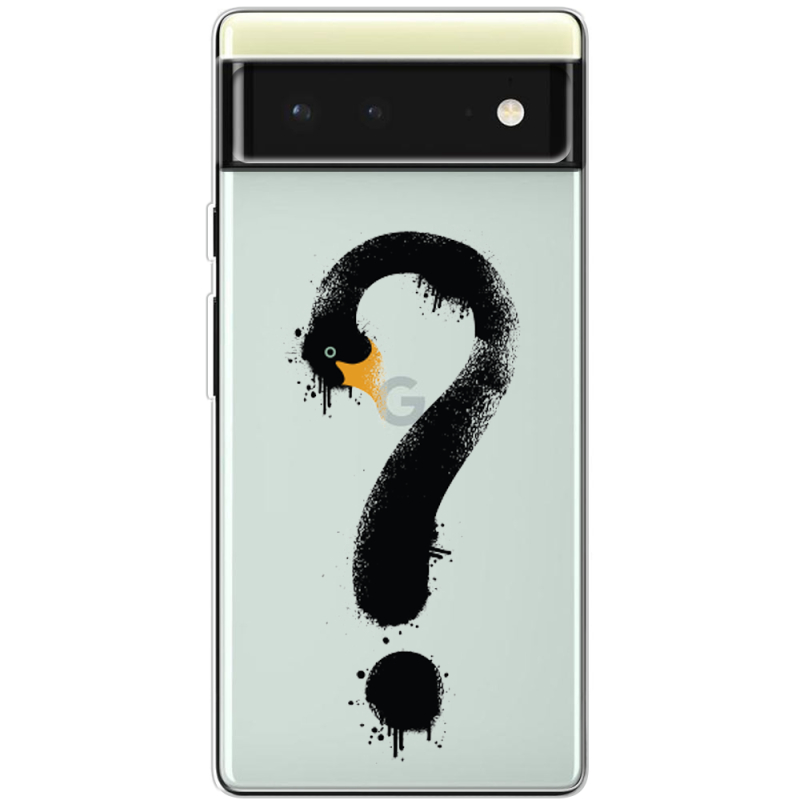 Прозрачный чехол BoxFace Google Pixel 6 Swan question
