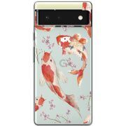 Прозрачный чехол BoxFace Google Pixel 6 Japanese Koi Fish