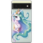 Чехол со стразами Google Pixel 6 Unicorn Queen