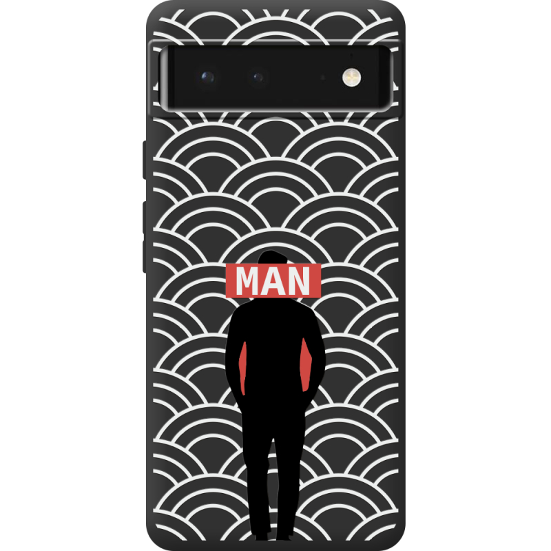 Черный чехол BoxFace Google Pixel 6 Man Pattern