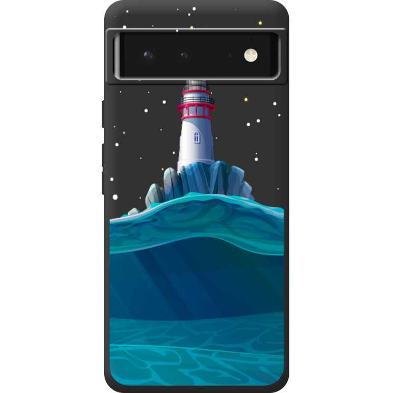 Черный чехол BoxFace Google Pixel 6 Lighthouse