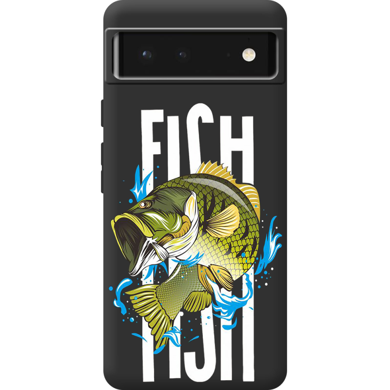 Черный чехол BoxFace Google Pixel 6 Fish