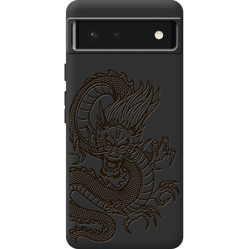 Черный чехол BoxFace Google Pixel 6 Chinese Dragon