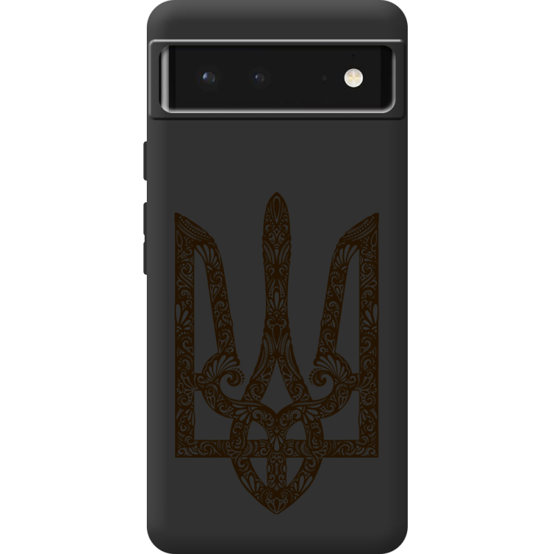 Черный чехол BoxFace Google Pixel 6 Ukrainian Trident