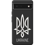 Черный чехол BoxFace Google Pixel 6 Тризуб монограмма ukraine