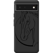 Черный чехол BoxFace Google Pixel 6 Horse