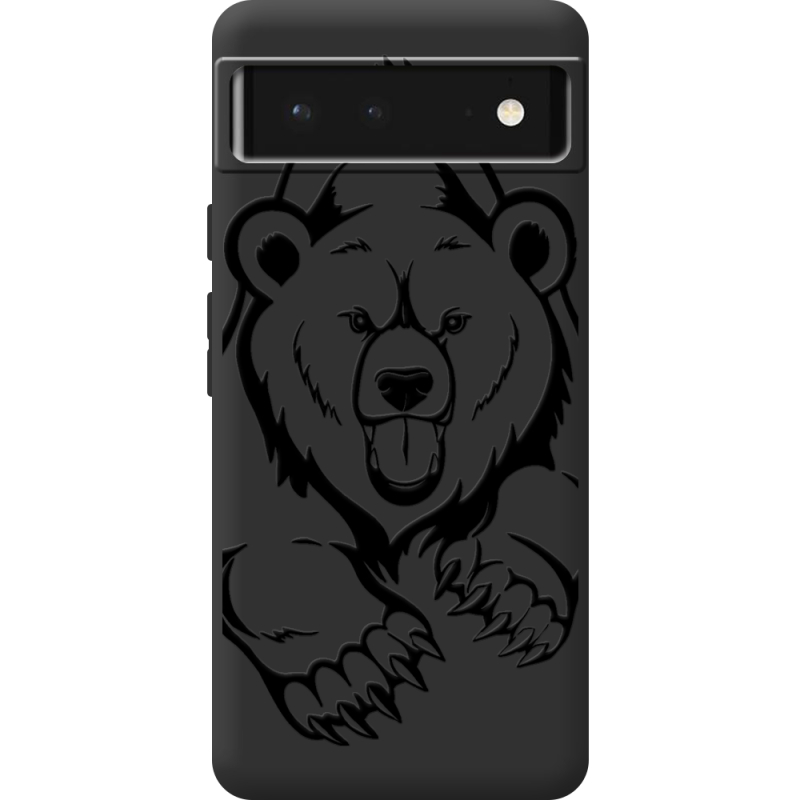 Черный чехол BoxFace Google Pixel 6 Grizzly Bear
