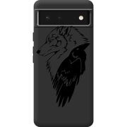 Черный чехол BoxFace Google Pixel 6 Wolf and Raven