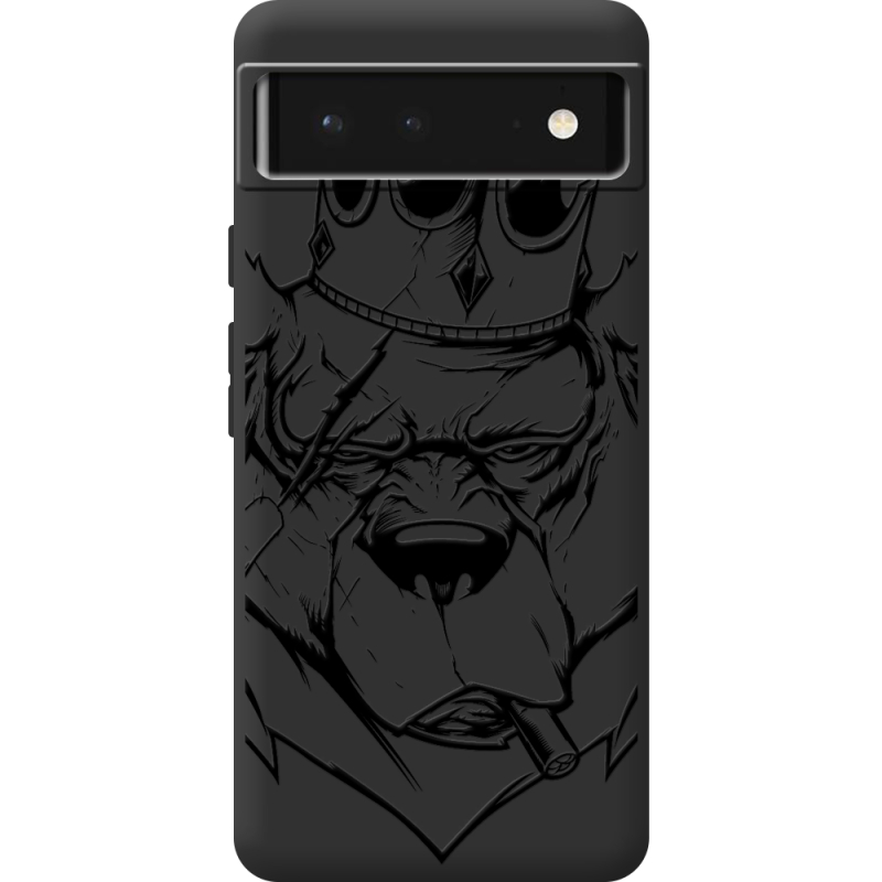 Черный чехол BoxFace Google Pixel 6 Bear King