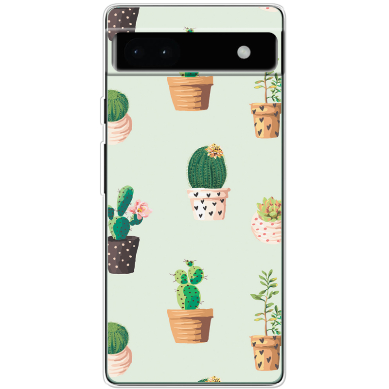 Чехол BoxFace Google Pixel 6A L-green Cacti