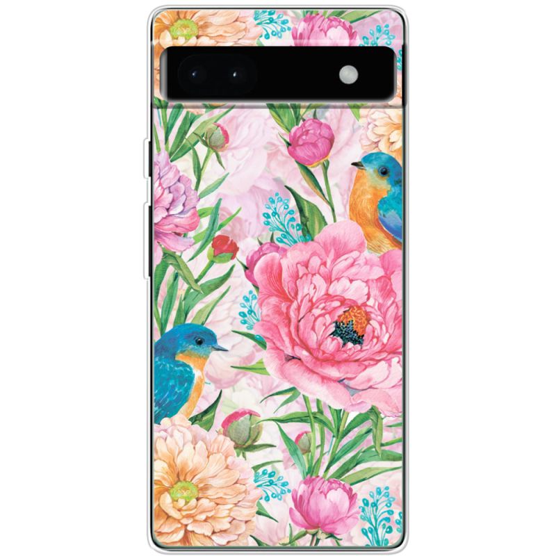 Чехол BoxFace Google Pixel 6A Birds in Flowers