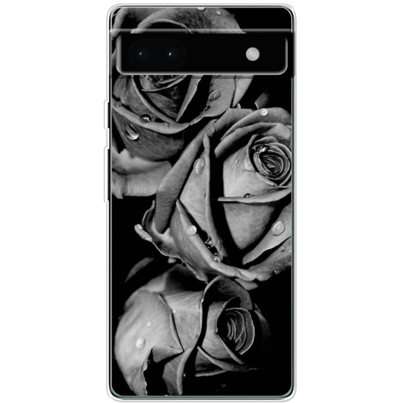 Чехол BoxFace Google Pixel 6A Black and White Roses