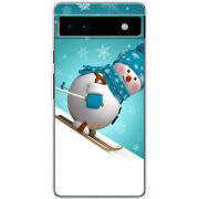 Чехол BoxFace Google Pixel 6A Skier Snowman