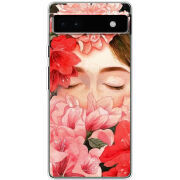 Чехол BoxFace Google Pixel 6A Girl in Flowers